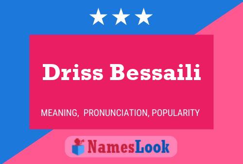 Постер имени Driss Bessaili