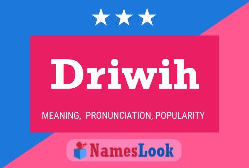 Постер имени Driwih