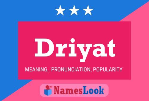 Постер имени Driyat