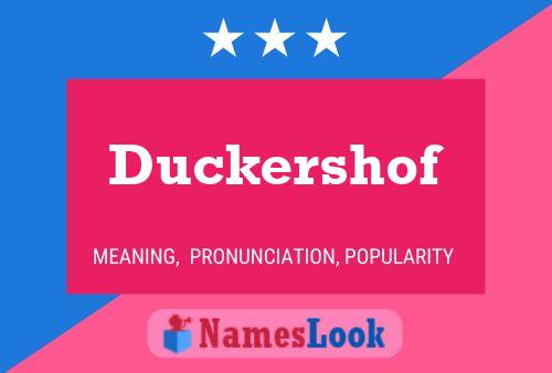 Постер имени Duckershof