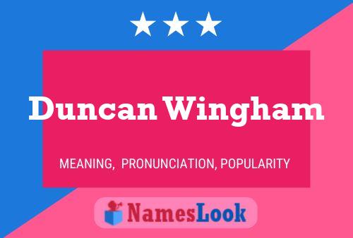 Постер имени Duncan Wingham