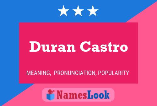 Постер имени Duran Castro