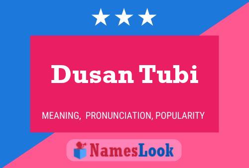 Постер имени Dusan Tubi