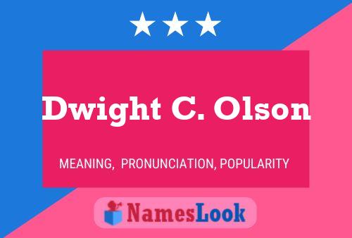 Постер имени Dwight C. Olson