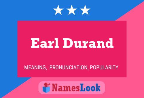 Постер имени Earl Durand