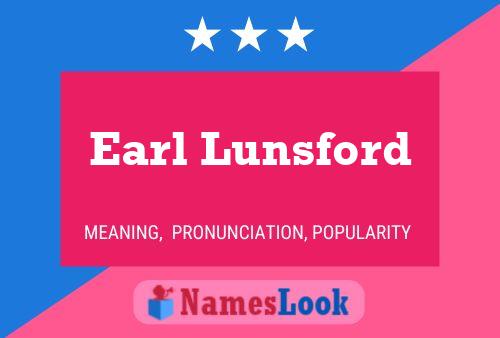 Постер имени Earl Lunsford