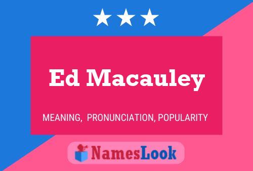 Постер имени Ed Macauley