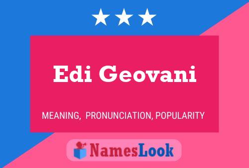 Постер имени Edi Geovani