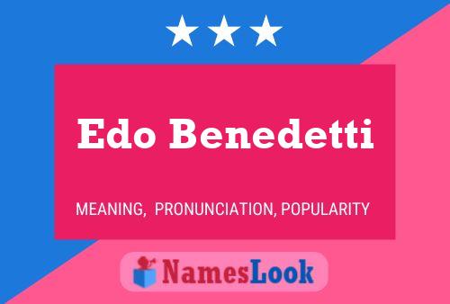 Постер имени Edo Benedetti