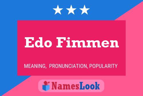 Постер имени Edo Fimmen