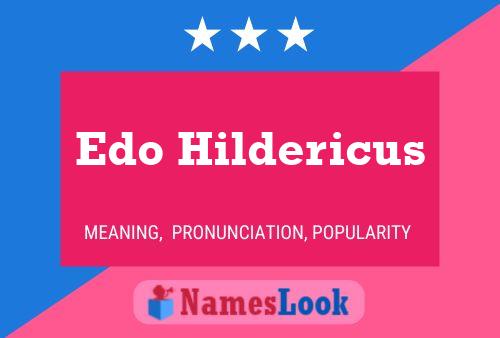 Постер имени Edo Hildericus