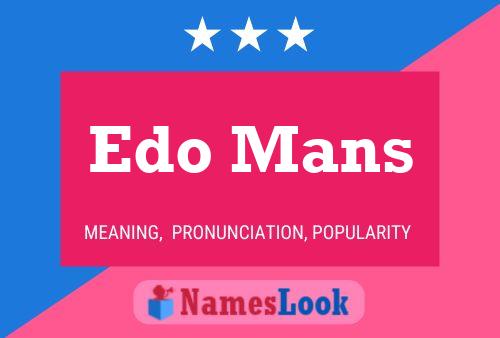 Постер имени Edo Mans