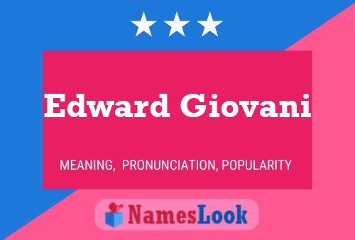 Постер имени Edward Giovani