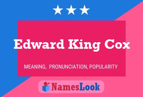 Постер имени Edward King Cox