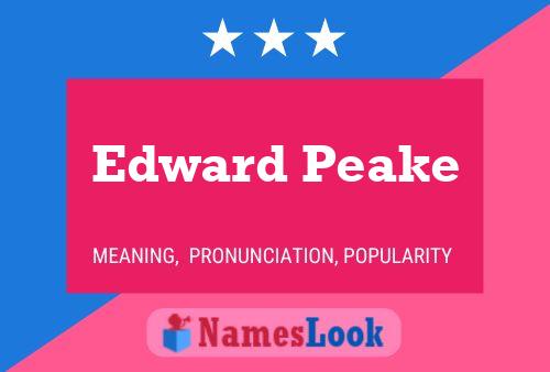 Постер имени Edward Peake