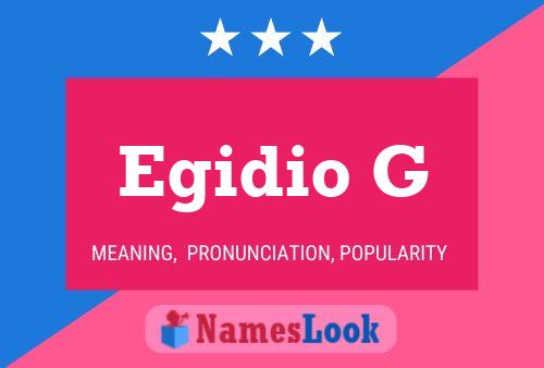 Постер имени Egidio G