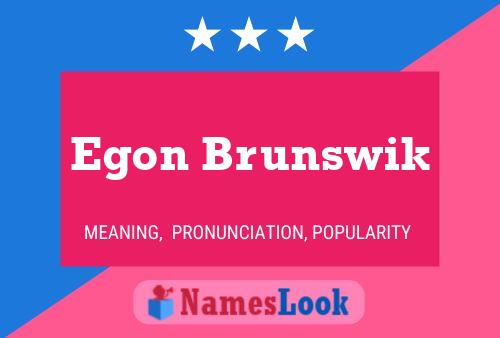 Постер имени Egon Brunswik