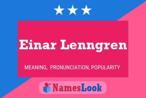 Постер имени Einar Lenngren