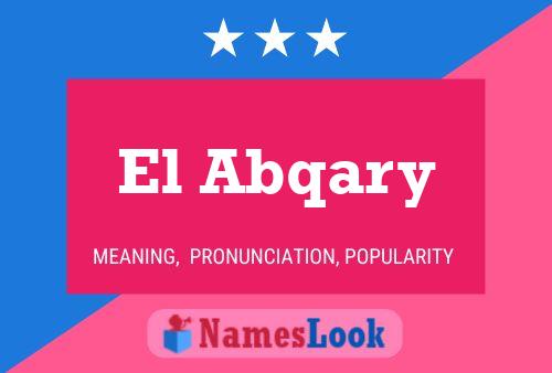 Постер имени El Abqary