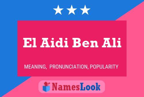 Постер имени El Aidi Ben Ali