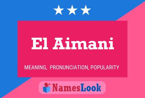 Постер имени El Aimani