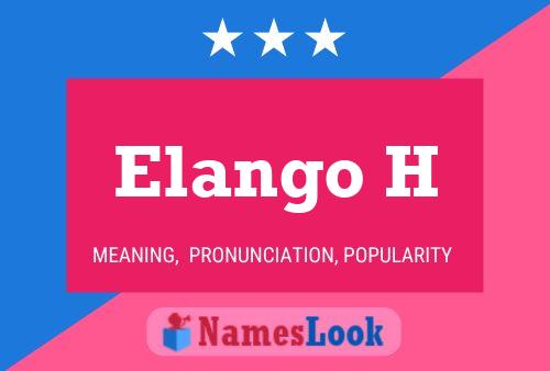 Постер имени Elango H