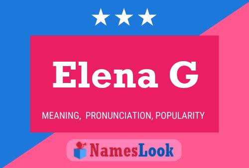 Постер имени Elena G