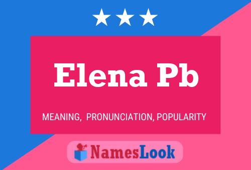 Постер имени Elena Pb