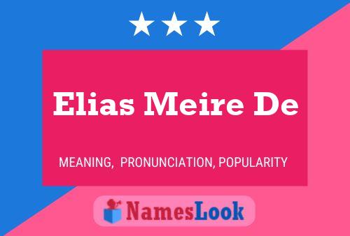 Постер имени Elias Meire De