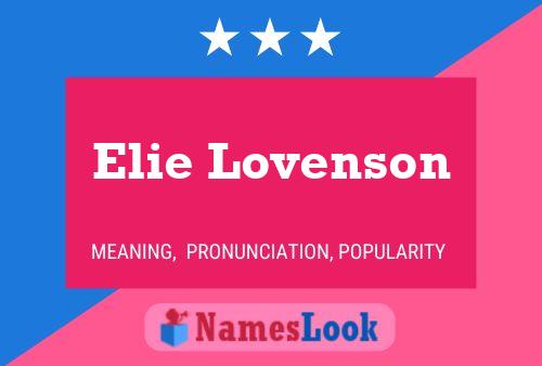 Постер имени Elie Lovenson