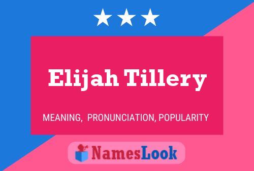 Постер имени Elijah Tillery