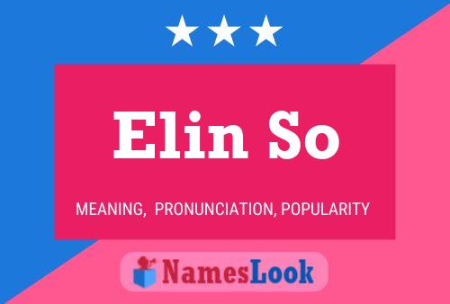 Постер имени Elin So