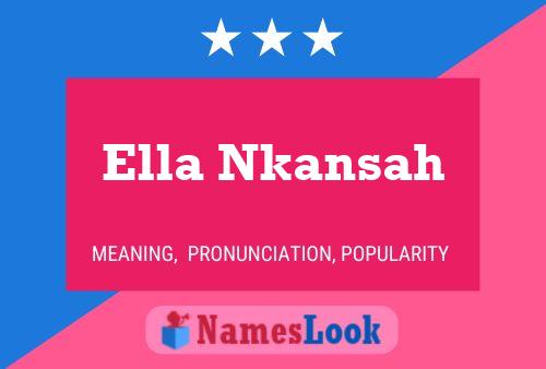 Постер имени Ella Nkansah