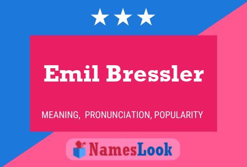 Постер имени Emil Bressler