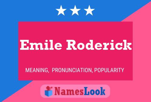 Постер имени Emile Roderick