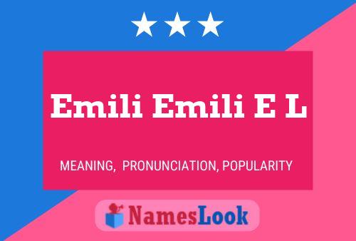 Постер имени Emili Emili E L