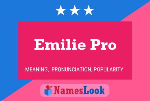 Постер имени Emilie Pro