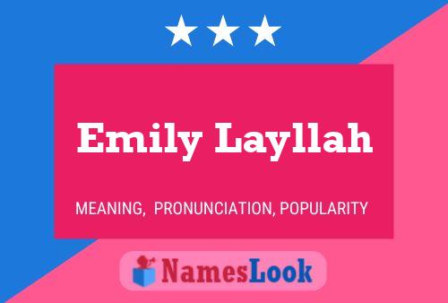 Постер имени Emily Layllah