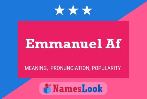 Постер имени Emmanuel Af