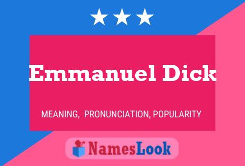 Постер имени Emmanuel Dick