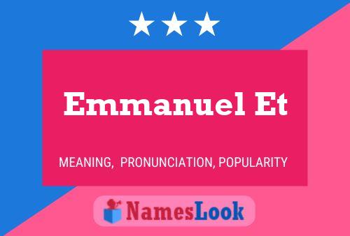 Постер имени Emmanuel Et