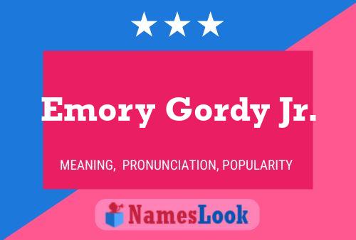 Постер имени Emory Gordy Jr.