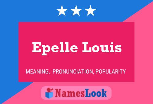 Постер имени Epelle Louis