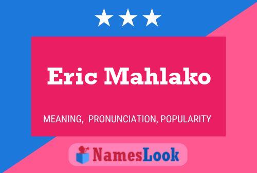 Постер имени Eric Mahlako