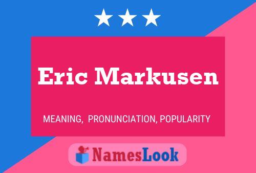 Постер имени Eric Markusen