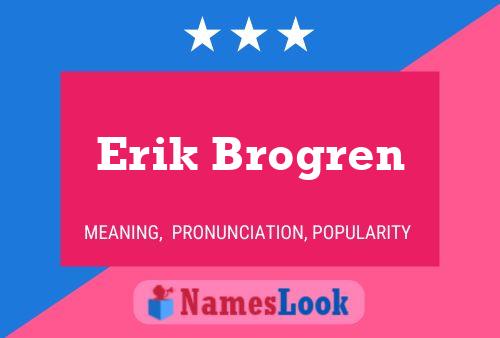 Постер имени Erik Brogren