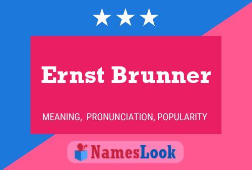 Постер имени Ernst Brunner