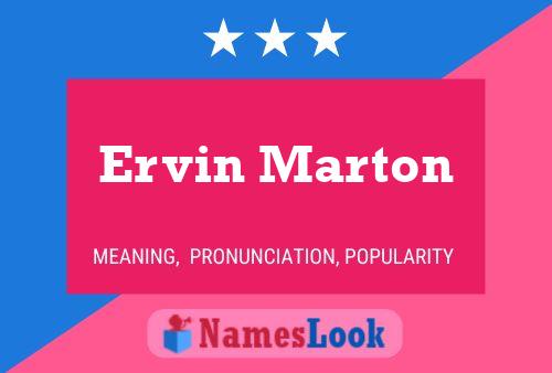 Постер имени Ervin Marton