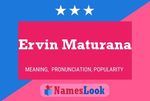 Постер имени Ervin Maturana