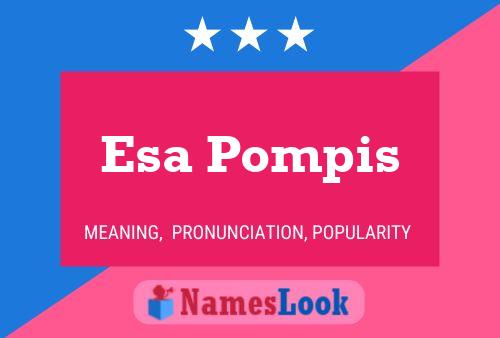 Постер имени Esa Pompis